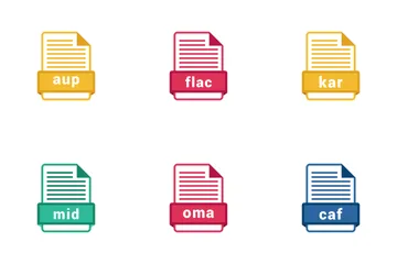 Audio File Formats Icon Pack