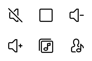 Audio Player Interface Icon Pack