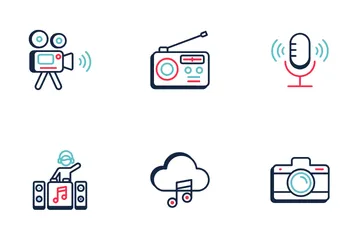 Audio und Video Symbolpack