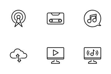 Audio und Video Symbolpack