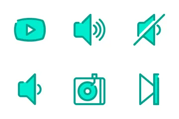 Audio Video Duo Tone Icon Pack