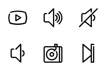 Audio Video Line Icon Pack