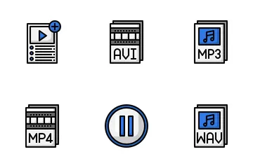 Audio y video Paquete de Iconos