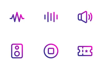 Audio y video Icon Pack