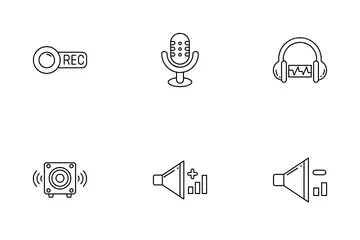 Audiovisuales Paquete de Iconos
