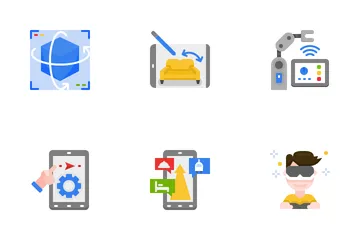 Augmented Reality And Virtual Reality Icon Pack