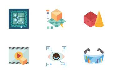 Augmented Reality Technologie 2c Icon Pack