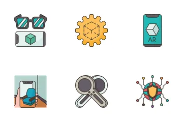 Augmented Reality Technology Icon Pack