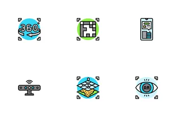 Augmented Reality Virtual Ar Vr Icon Pack