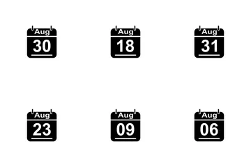 August Calendar 2017 3 - Glyph Icon Pack