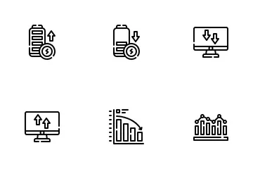 Aumentar y disminuir Paquete de Iconos