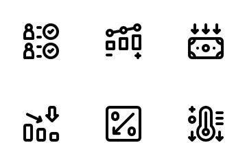 Aumentar y disminuir Paquete de Iconos