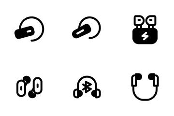 Auriculares y auriculares Paquete de Iconos