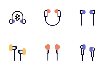 Auriculares y auriculares Paquete de Iconos