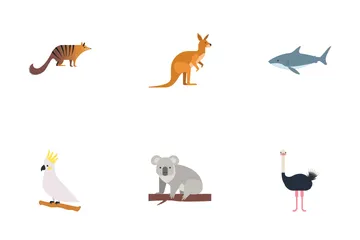 Australische Tiere Symbolpack