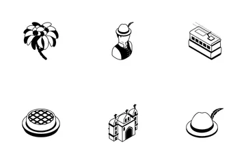 Austrian Culture Isometric Icon Pack