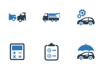 Auto Insurance - Blue Series Icon Pack