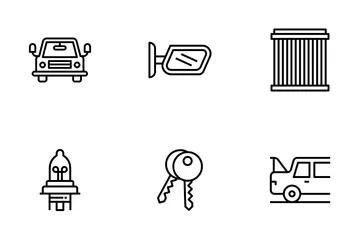 Auto Maintenance Car Service Icon Pack