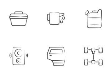 Auto Service And Workshop Icon Pack