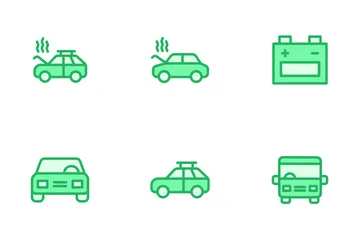 Servicios de Auto - Mono Lineal Icon Pack