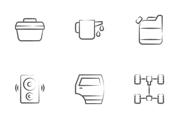 Auto serviço e oficina Pacote de Ícones