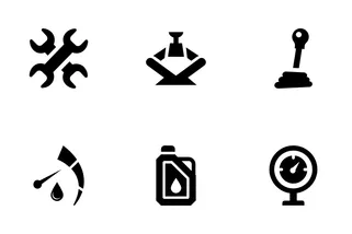 Auto Workshop Vector Icons