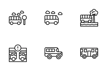 Autobús Paquete de Iconos