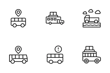 Autobús Paquete de Iconos