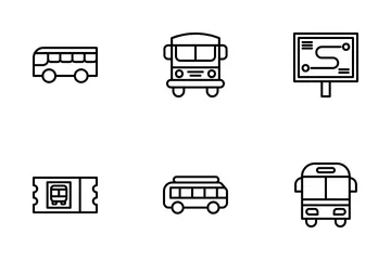 Autobús Paquete de Iconos