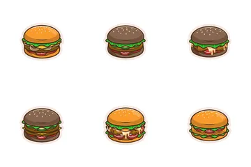 Autocollants pour hamburgers Icon Pack