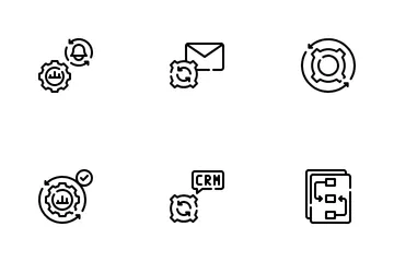 Automatización empresarial Paquete de Iconos