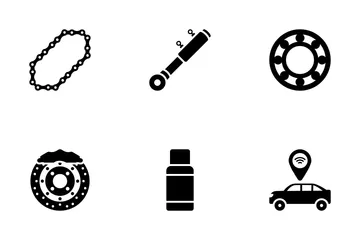 Free Vectors  Car supplies icon collection