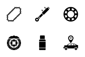 Automobile Parts And Car Services Icon Pack
