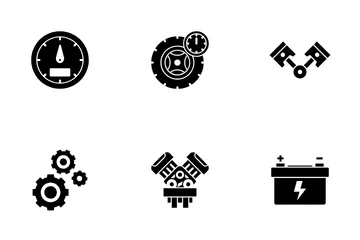 Automotive Machine Parts Icon Pack