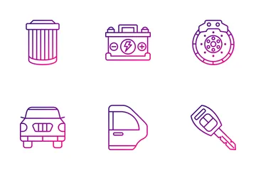 Automotive Spare Parts Icon Pack