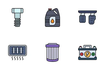 Automotive Spare Parts Icon Pack