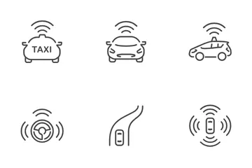 Autonomes Auto Symbolpack