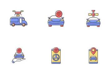 Autonomous Car Icon Pack