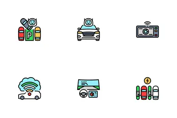 Autonomous Vehicle Self Driving Icon Pack