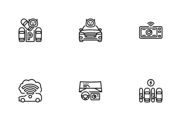 Autonomous Vehicle Self Driving Icon Pack
