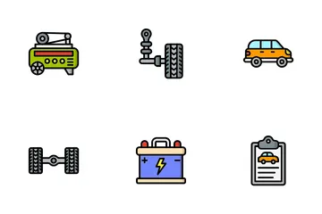 Autoservice und -reparatur Symbolpack