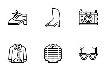 Autumn Clothes Accessories Icon Pack
