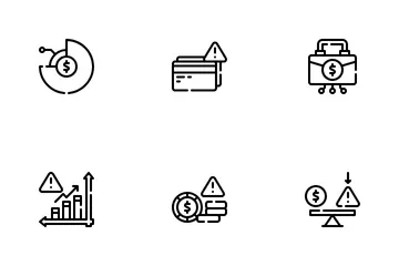 Avaliação de risco de investimento Pacote de Ícones