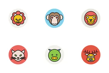 Avatar di volti di animali Icon Pack