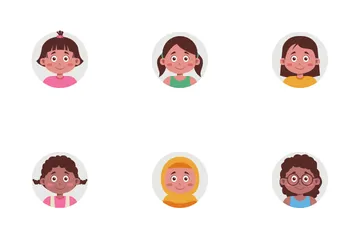 Avatar infantil (círculo) Paquete de Iconos