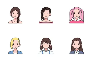 Mujer avatar Icon Pack