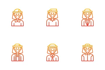 Avatar With Face Shield Icon Pack