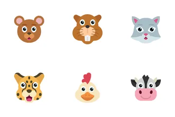 Avatares de animales Paquete de Iconos