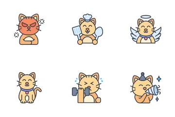 Avatares de gatos Paquete de Iconos