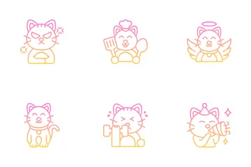 Avatares de gatos Icon Pack